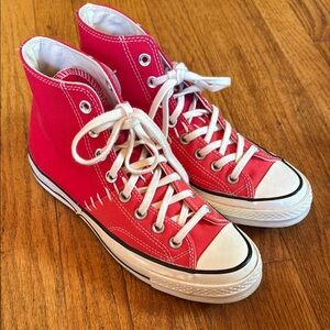 Men’s - Red two tone Red Hight top Chuck Taylors